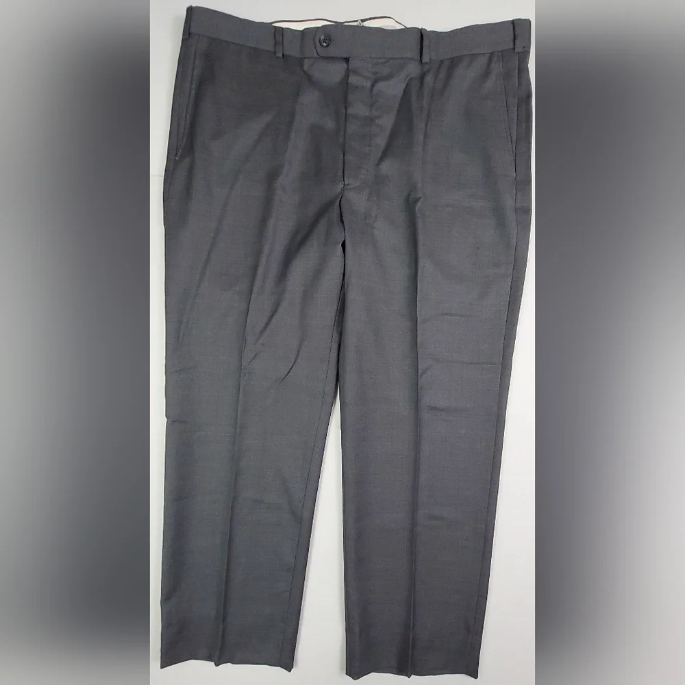 Joseph Abboud Zignone Super 110s Dress Pants Mens Size 43x28 Gray 100% Wool
